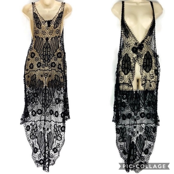 Rain Tops - Rain Black Crochet Cover Up Exotic Beautiful